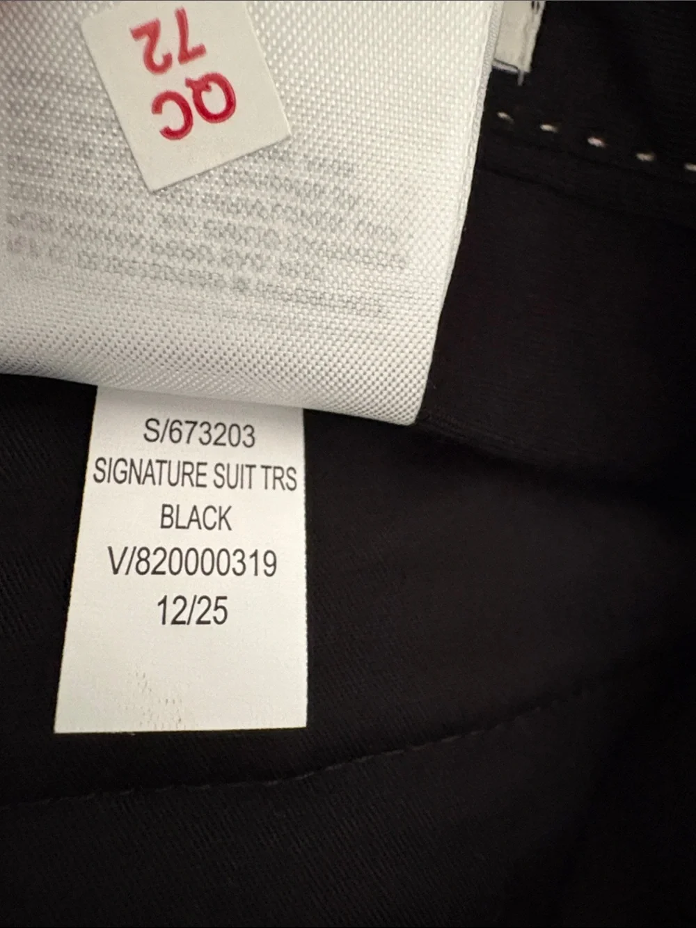 NWOT Banana Republic Signature Italian Hopsack Black Suit Pant Sz 32 x 30.